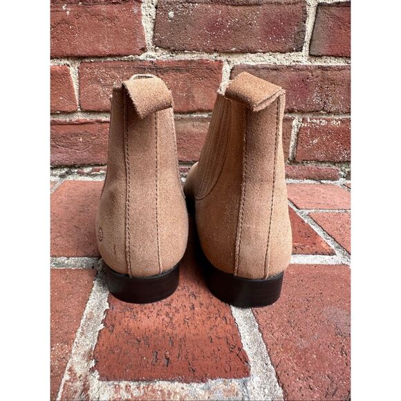 Jack Rogers $149 Pippa Suede Bootie ankle boots oak 9.5 NEW - Picture 6 of 12